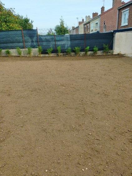 Préparation de terrain et semis de gazon sur St Laurent Blangy près d'Arras