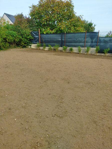 Préparation de terrain et semis de gazon sur St Laurent Blangy près d'Arras