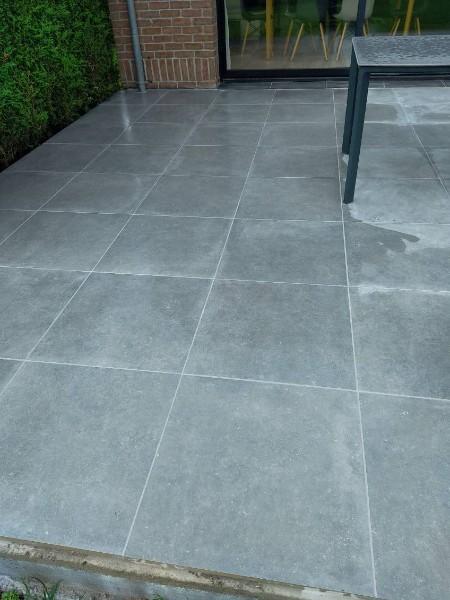 Extension de terrasse et pose de carrelage par votre paysagiste BRIDENNE Michael à Cassel